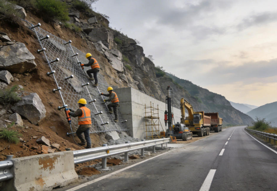 樟木头镇公路道路护坡